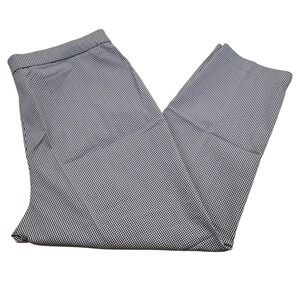 NWT Alfred Dunner Allure Easy Street Short Pant 18W Navy‎ Blue Check Modern Fit